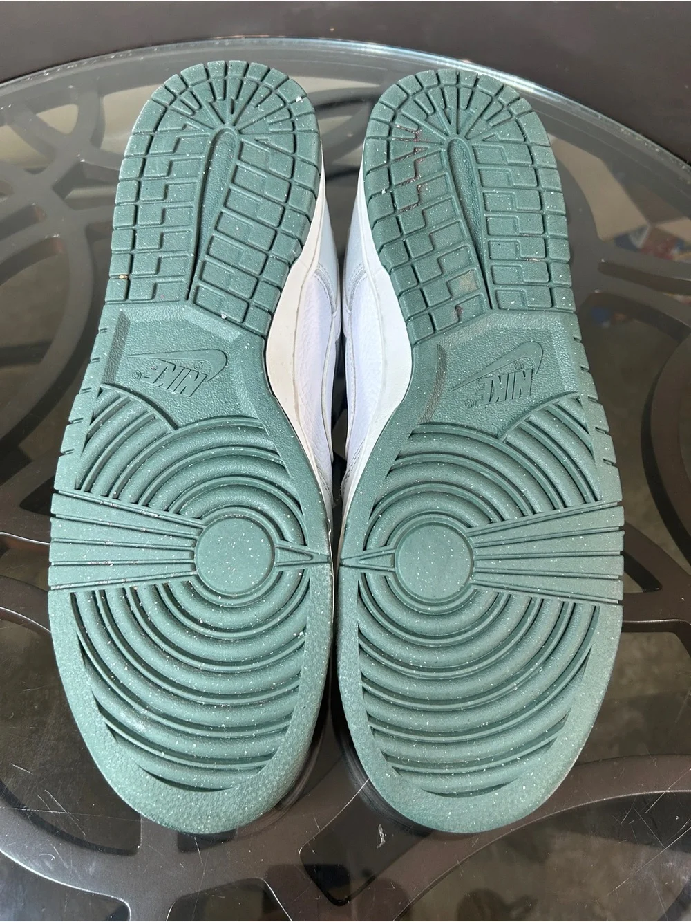 Nike Dunk Low Smoke Grey Bicoastal Green Leather Sneakers Mens Size 13